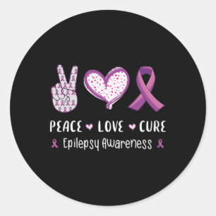 Vrede Liefde Genees Epilepsie Bewustzijn Mannen Vr Ronde Sticker