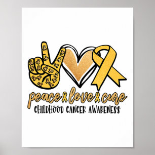 Vrede Liefde Genees Kanker Bij Kinderen Bewustzijn Poster