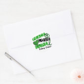 VREDE LIEFDE GENEZEN NIERKANKER (Groen) Ronde Sticker (Envelop)