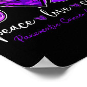Vrede liefde genezen Pancreas Kanker Awareness maa Poster (Hoek)
