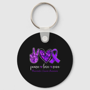Vrede liefde genezen Pancreas Kanker Awareness maa Sleutelhanger