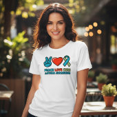 Vrede Liefde Genezing Astma Bewustzijn Tri-Blend Shirt
