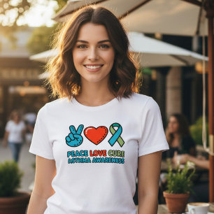 Vrede Liefde Genezing Astma Bewustzijn Tri-Blend Shirt