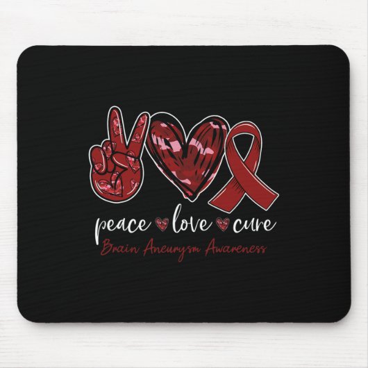 Vrede liefde genezing Hersenaneurysma Awareness ma Muismat (Voorkant)