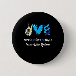 Vrede Liefde Genezing Mowat-wilson Syndroom Blauwe Ronde Button 5,7 Cm