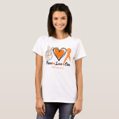 Vrede Liefde Genezing MS-bewustzijn T-shirt (Voorkant volledig)