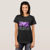 Vrede Liefde Genezing Paarse Lint Fibromyalgie Bew T-shirt (Voorkant volledig)