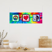 Vrede, liefde, gerechtigheid poster (Keuken)