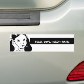 Vrede. Liefde. Gezondheidszorg. Headline Bumpersticker (Op auto)