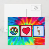 Vrede, liefde, Giraffes Briefkaart (Voorkant / Achterkant)