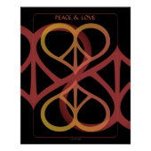 Vrede & Liefde Glanzend Poster (Voorkant)
