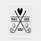 VREDE LIEFDE GOLF ACRYL BORD (Voorkant)