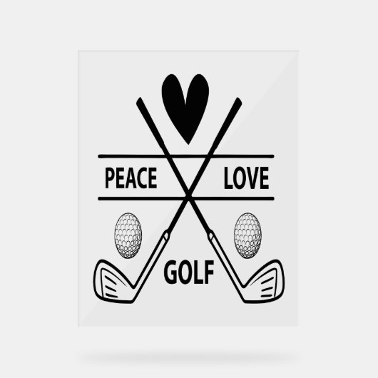 VREDE LIEFDE GOLF ACRYL BORD (Voorkant)