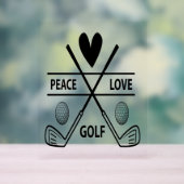 VREDE LIEFDE GOLF ACRYL BORD (Neutraal)