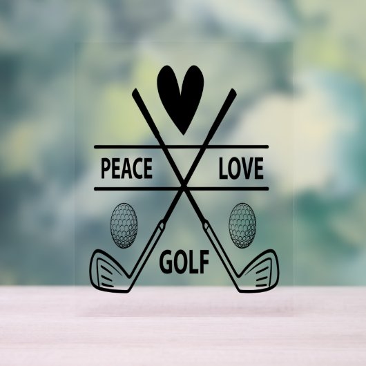 VREDE LIEFDE GOLF ACRYL BORD (Neutraal)