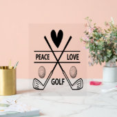 VREDE LIEFDE GOLF ACRYL BORD (Huwelijk)