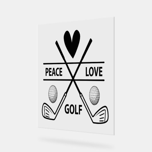 VREDE LIEFDE GOLF ACRYL BORD (Hoek)