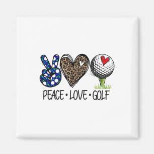 Vrede Liefde Golf Grappige Luipaard Hart Golf Lief Magneet