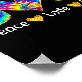 Vrede Liefde Golf Grappige Tie Dye Golf Liefhebber Poster (Hoek)