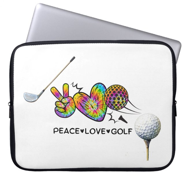 Vrede Liefde Golf Tie-Dye Laptop Sleeve (Voorkant)