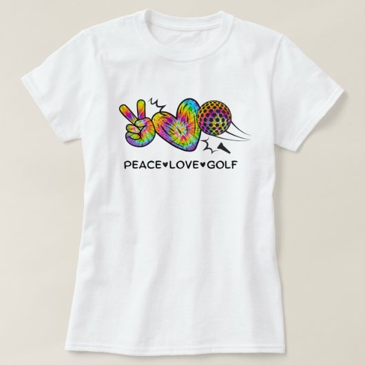 Vrede Liefde Golf Tie-Dye T-shirt (Design voorkant)