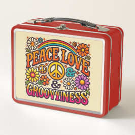 Vrede, Liefde & Grooviness Metalen Lunchbox