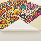 Vrede, Liefde & Grooviness Sherpa Blanket Sherpa Deken (3/4)