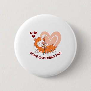 Vrede Liefde Guinea Gs Grappige Zin Voor Guinea Gs Ronde Button 5,7 Cm
