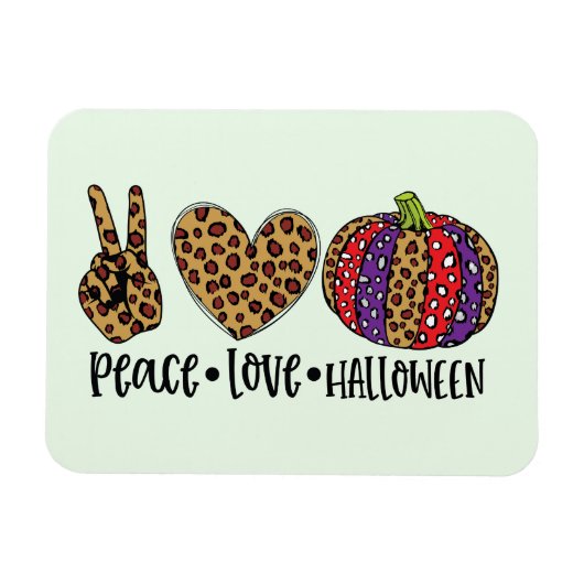 Vrede - Liefde - Halloween Magneet (Horizontaal)