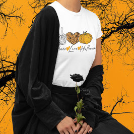 Vrede Liefde Halloween T-shirt