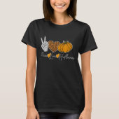 Vrede Liefde Halloween Zwart T-shirt (Voorkant)