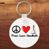 Vrede, liefde, handklokken sleutelhanger (Voorkant)