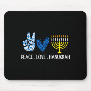 Vrede Liefde Hanukkah Retro Chanukah Joodse Mannen Muismat