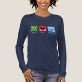 Vrede Liefde Hanukkah Vrouwen Tri-Blend Shirt (Voorkant)