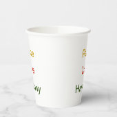 Vrede Liefde Harmonie rood groen goud Paper cup Papieren Bekers (Links)