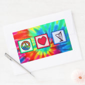 Vrede, liefde, Harps Rechthoekige Sticker (Envelop)