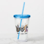 Vrede, liefde, heks acryl drinkbeker (Achterkant)