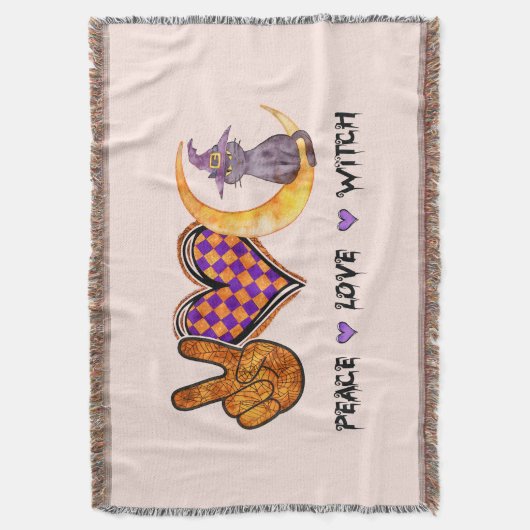 Vrede, liefde, heks deken (Voorkant Verticaal)