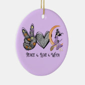 Vrede, liefde, heks keramisch ornament (Rechts)