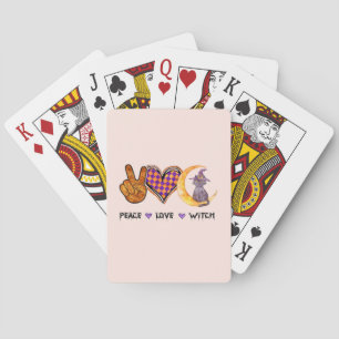 Vrede, liefde, heks pokerkaarten