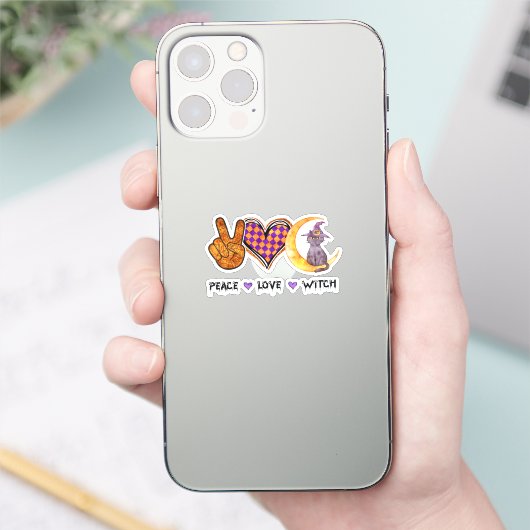 Vrede, liefde, heks sticker (Telefoon)