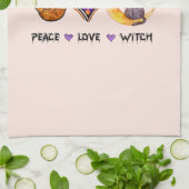 Vrede, liefde, heks theedoek (Gevouwen)