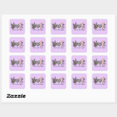 Vrede, liefde, heks vierkante sticker (Vel)
