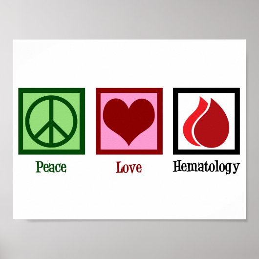 Vrede Liefde Hematologie Poster (Voorkant)