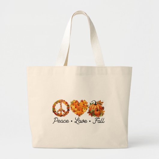 Vrede, liefde, Herfst – Gezellige herfstvibes met Grote Tote Bag (Voorkant)