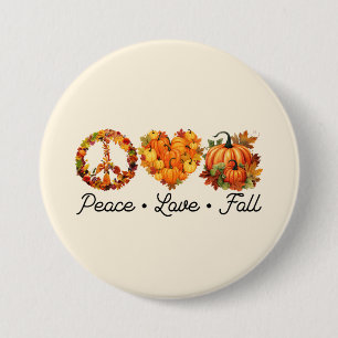 Vrede, liefde, Herfst – Gezellige herfstvibes met Ronde Button 7,6 Cm
