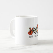 Vrede Liefde Herfst Leopard Gnome Herfst Thanksgiv Koffiemok (Voorkant links)