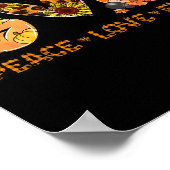 Vrede Liefde Herfst Leuk Gnome Herfst Lover Pompoe Poster (Hoek)