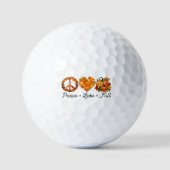 Vrede, Liefde, Herfst - Pompoenen Golfballen (Voorkant)
