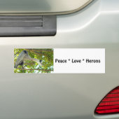 Vrede Liefde Herons Bumpersticker (Op auto)